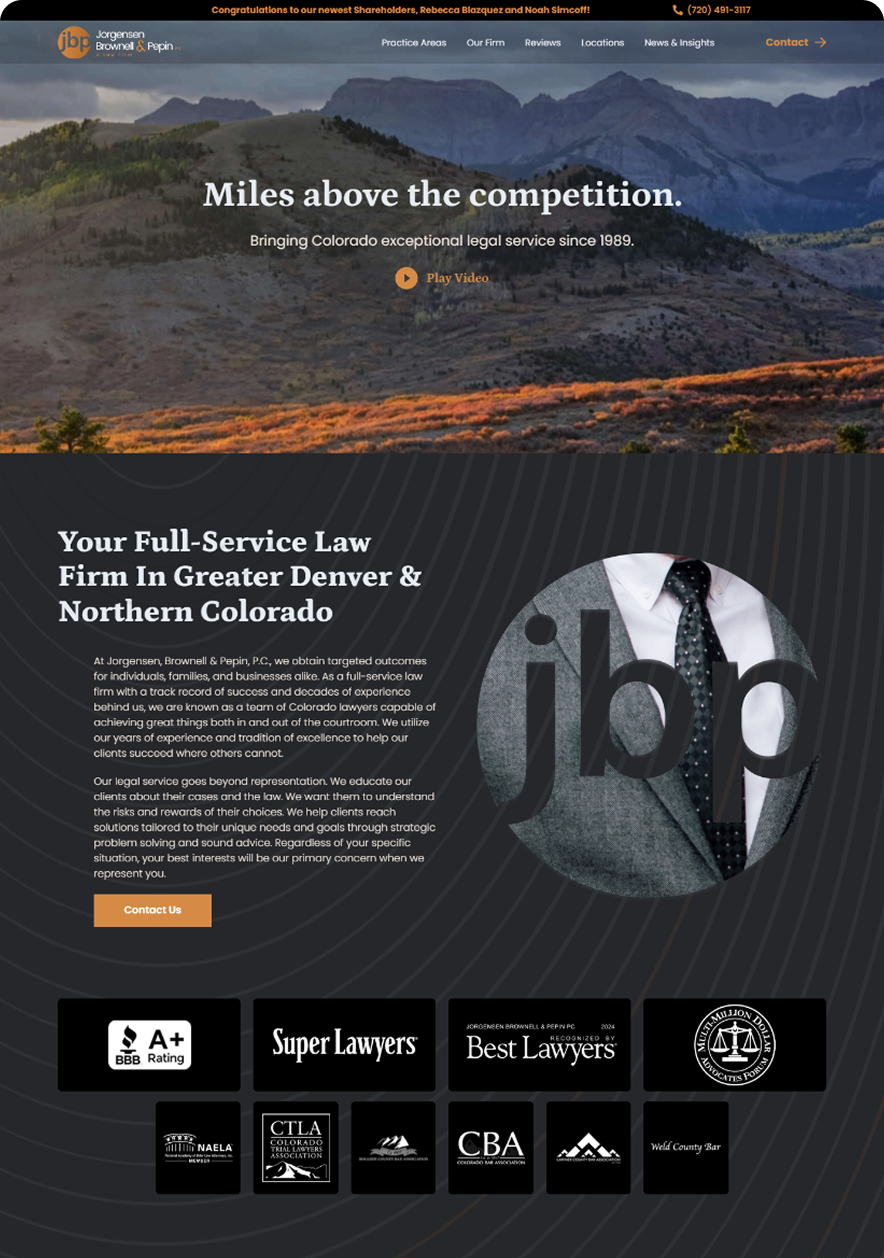 Dark Horse CPAs website mockup